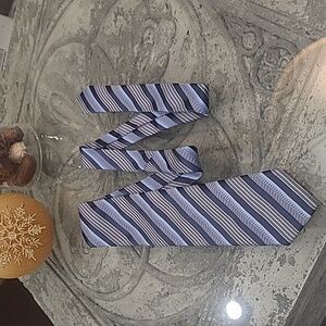 ERMENEGILDO ZEGNA SILK STRIPPED NEW 3.5 inches width New